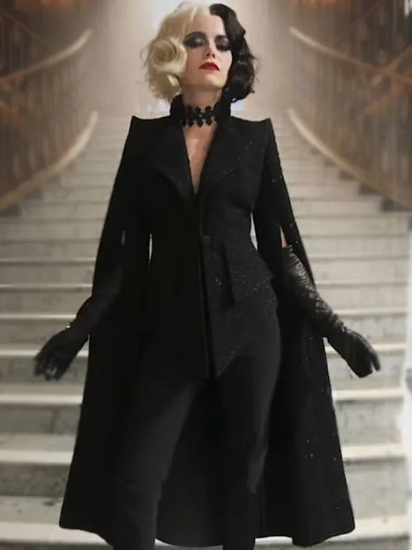 Cruella de Vil Cruella 2021 Outfits Emma Stone Leather Jacket