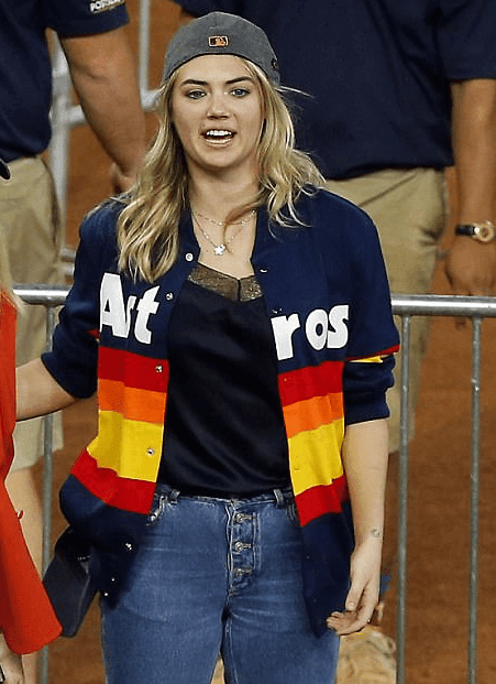 Kate Upton 2022 World Series Houston Astros Blue Jacket