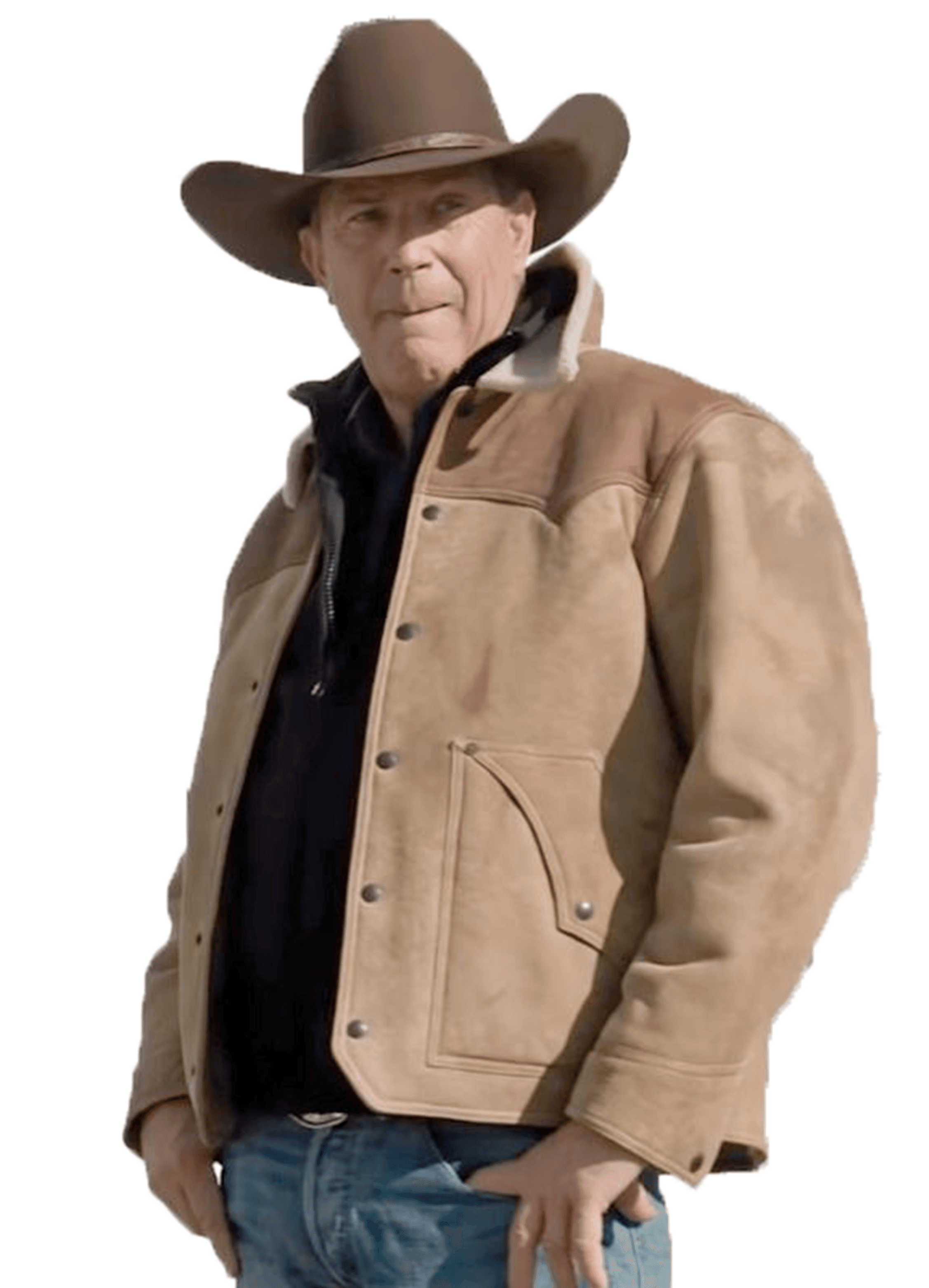 Yellowstone John Dutton Kevin Costner Brown Leather Jacket