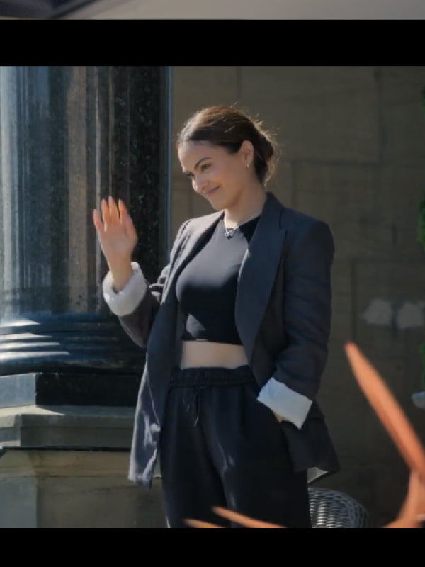 Upgraded Camila Mendes Black Wool Blazer