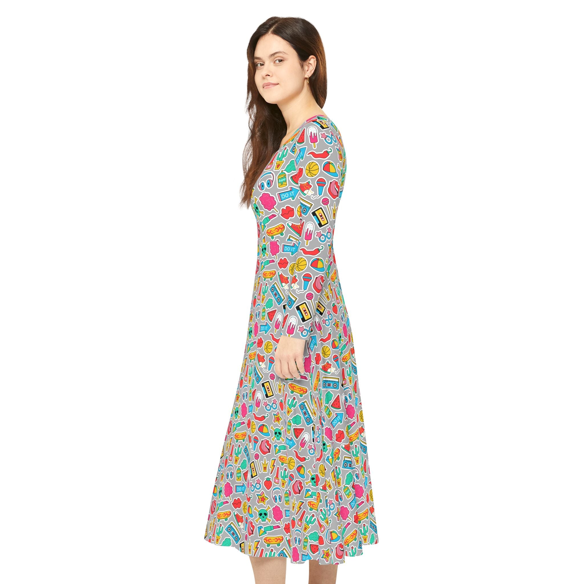 Pop Art Women’s Long Sleeve Dance Dress