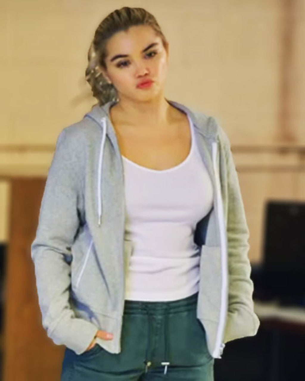 1UP Paris Berelc Grey Cotton Hoodie Jacket