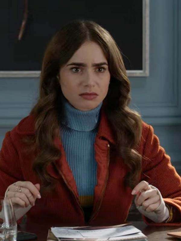 Emily In Paris Season 2 Lily Collins Brown Jacket