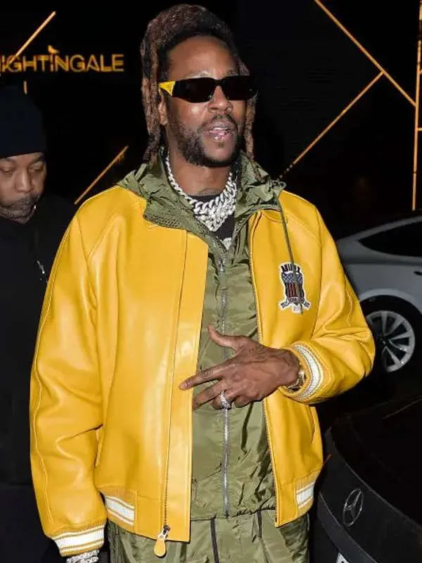 2 Chainz Premiere Night Yellow Leather Jacket