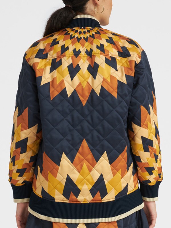 2024 Emily In Paris S04 Melia Kreiling Printed Quilted Jacket