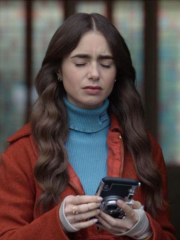 Emily In Paris Season 2 Lily Collins Brown Jacket