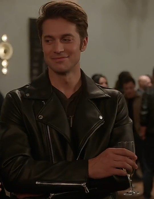 Emily in Paris Season 2 Gabriel Black Leather Jacket