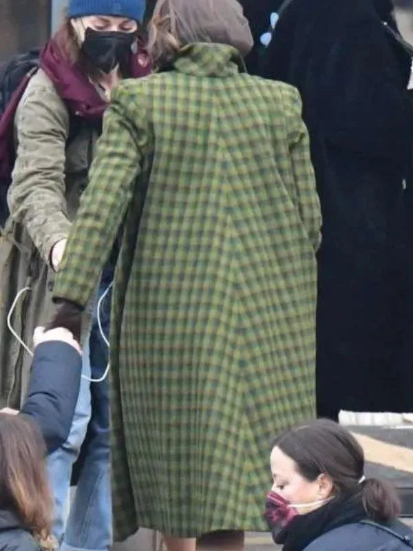 A Haunting In Venice Tina Fey Green Plaid Coat