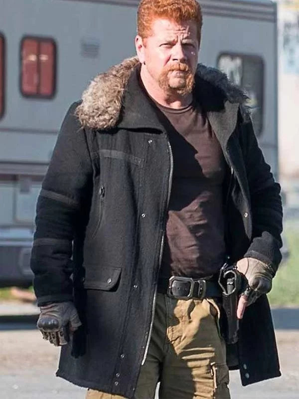 Abraham Ford The Walking Dead Black Wool Jacket