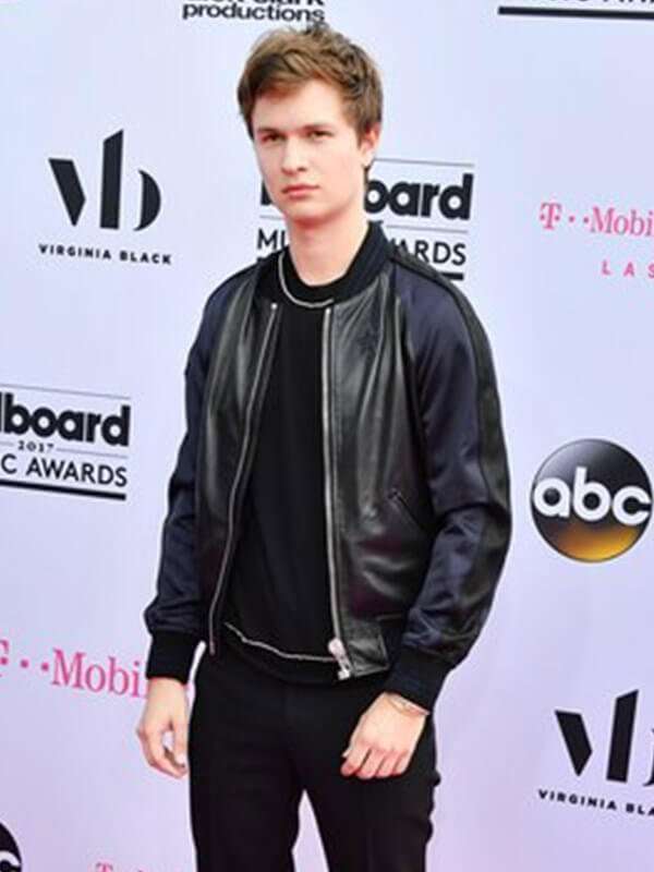 Ansel Elgort Varsity Jacket