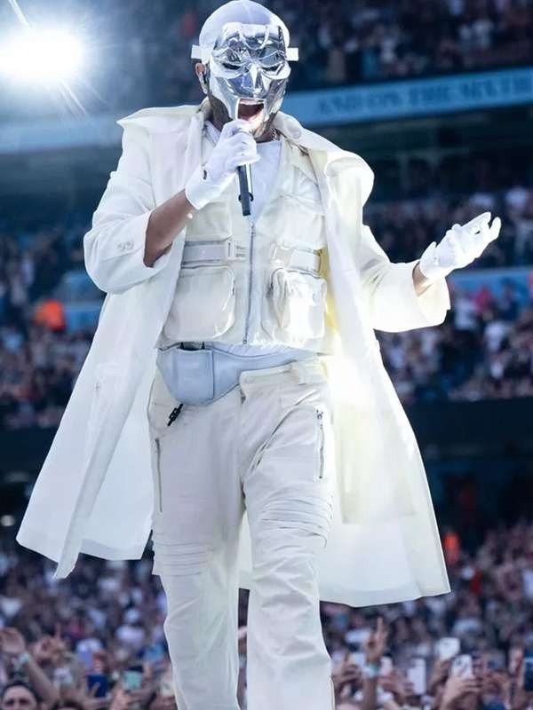 The Weeknd After Hours Til Dawn Tour 2023 White Mid-Length Coat