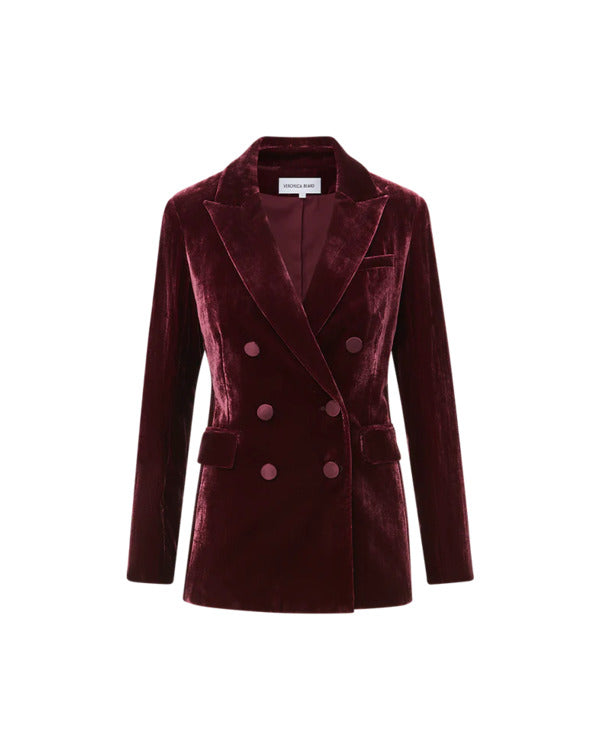 After Midnight 2024 Taylor Tomlinson Maroon Velvet Blazer