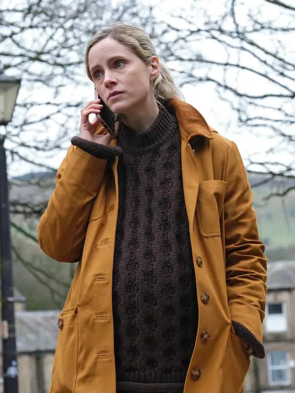 After The Flood 2024 Sophie Rundle Brown Jacket