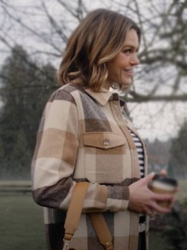 An Easter Bloom 2024 Aimee Teegarden Plaid Coat