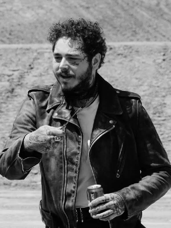 Post Malone Goodbyes Zombies Black Leather Jacket