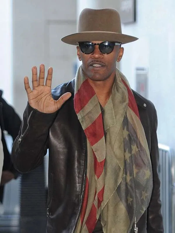 Jamie Foxx Annie Movie Event Leather Jacket