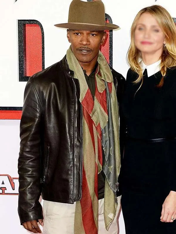 Jamie Foxx Annie Movie Event Leather Jacket