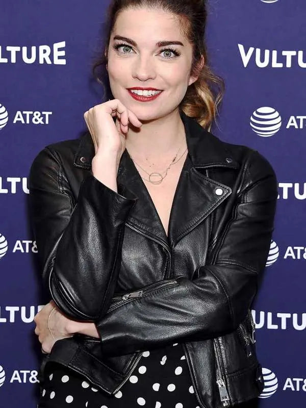 Annie Murphy Vulture Festival Leather Jacket