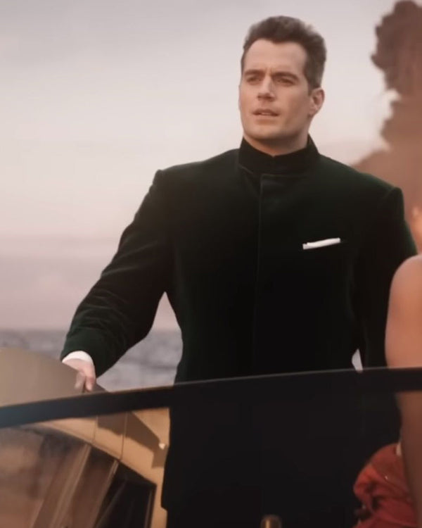 Argylle 2024 Henry Cavill Green Velvet Coat