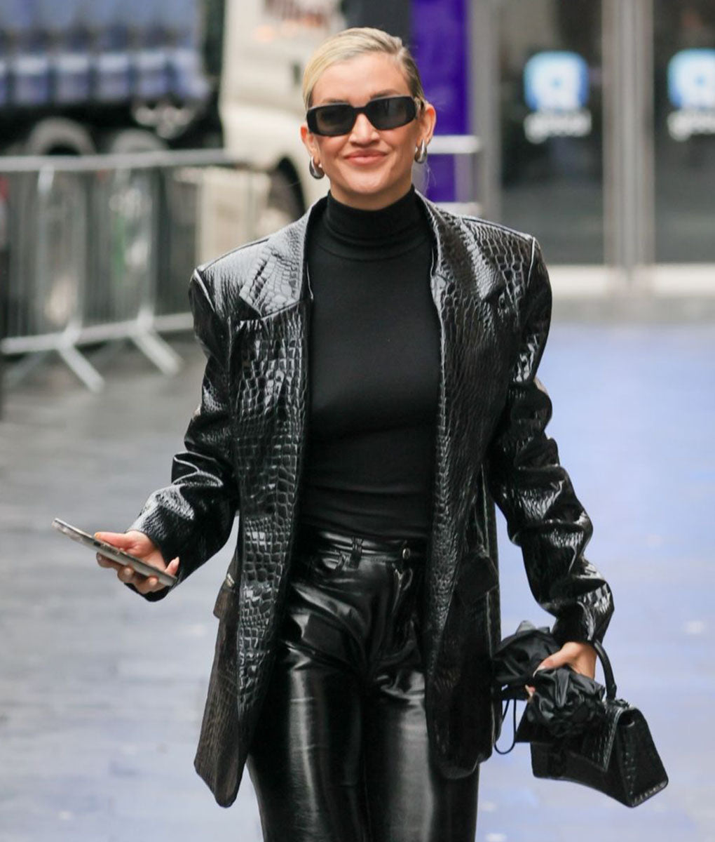 Ashley Roberts Black Leather Jackets