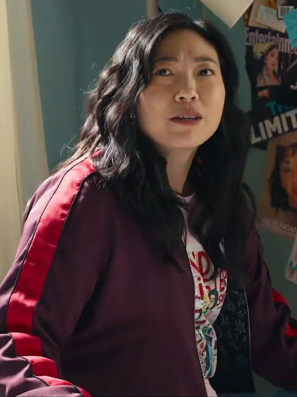 Jackpot 2024 Awkwafina Maroon Jacket