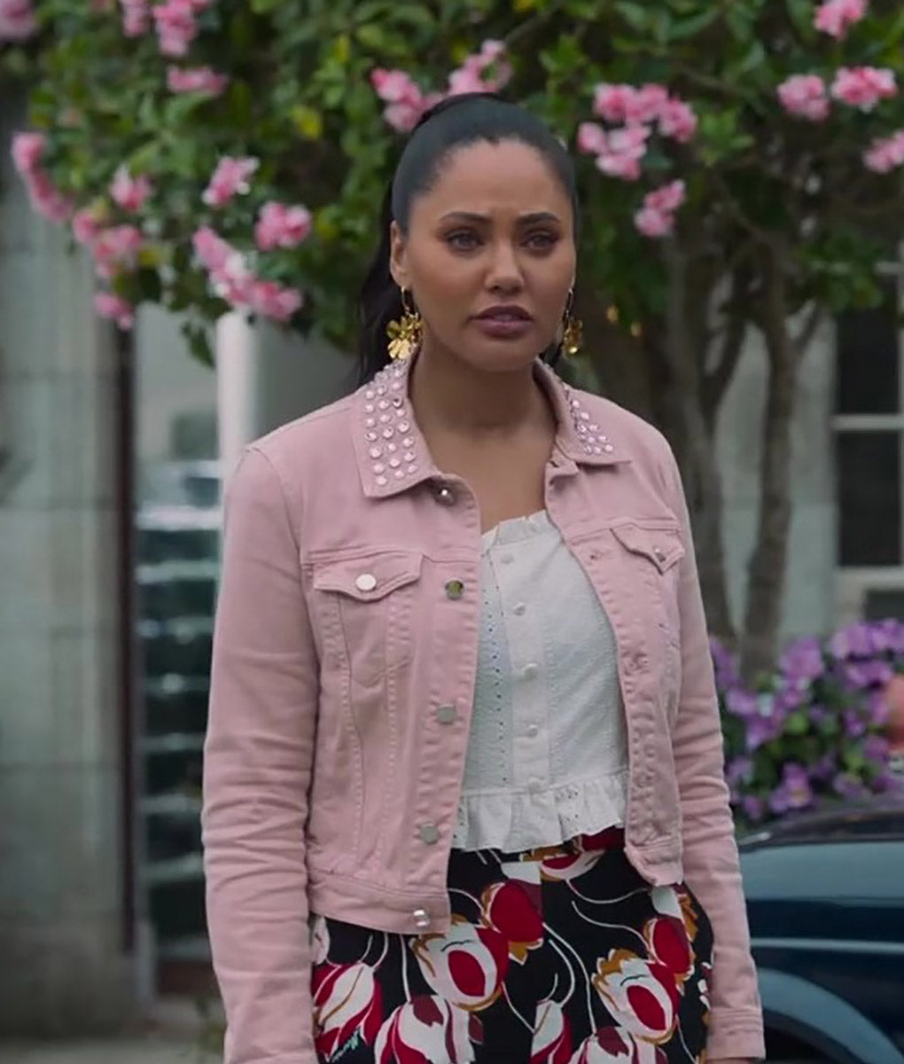 Ayesha Curry Irish Wish Pink Denim Jacket