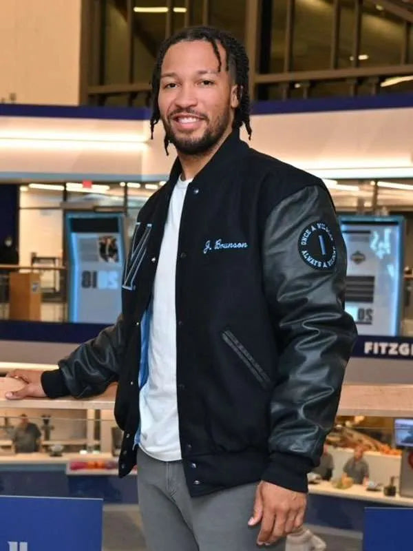 Jalen Brunson Villanova Black Varsity Jacket