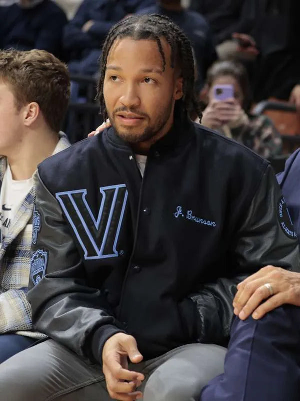 Jalen Brunson Villanova Black Varsity Jacket