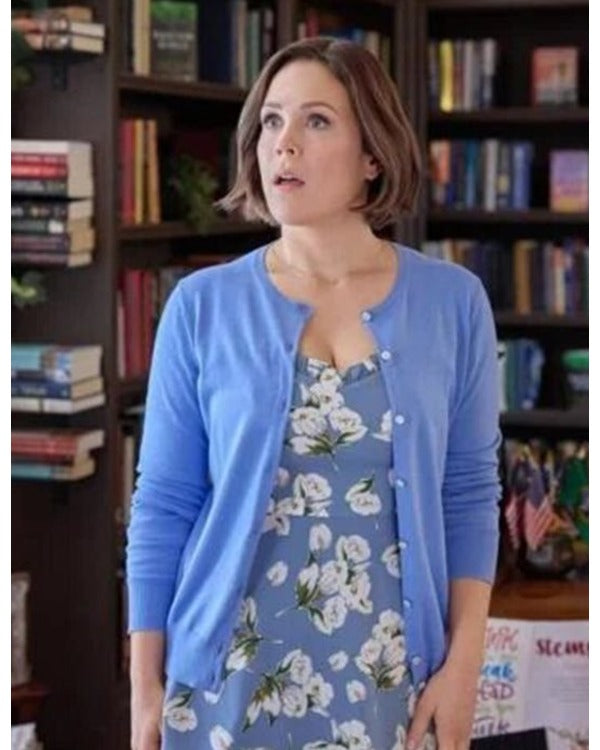 Blind Date Book Club 2024 Erin Krakow Blue Cardigan