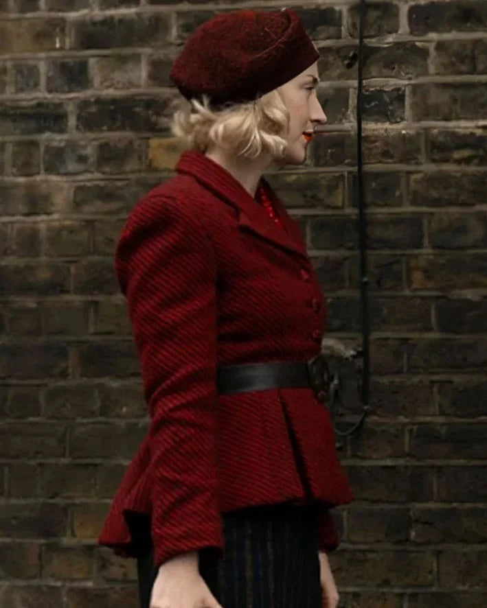 Blitz 2024 Saoirse Ronan Red Tweed Blazer