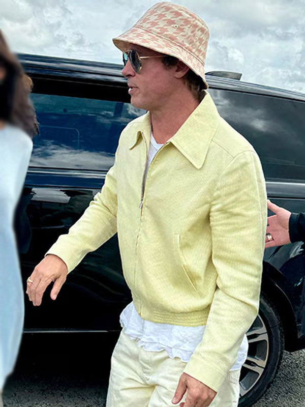 F1 2025 Brad Pitt Yellow Cotton Jacket