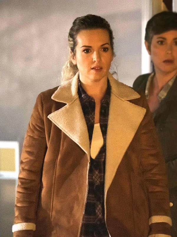 Donna Hanscum Supernatural Shearling Suede Jacket