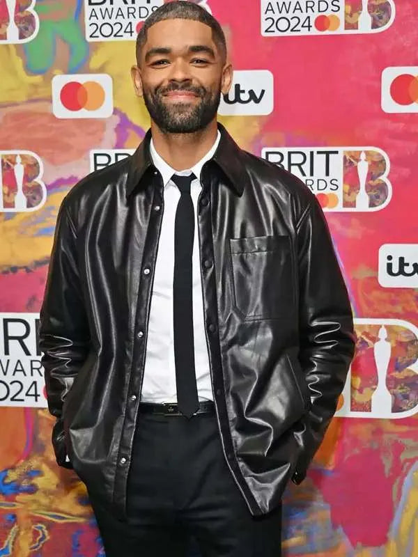 Kingsley Ben-Adir BRIT Awards 2024 Leather Jacket