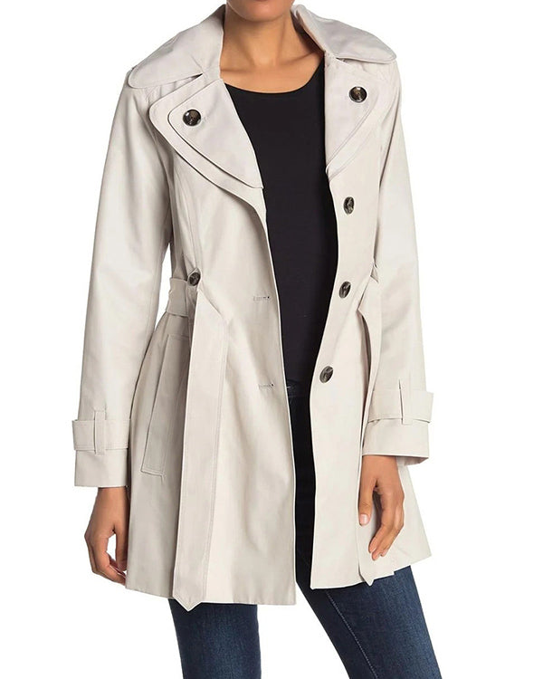 The Baxters 2024 Emily Peterson White Trench Coat