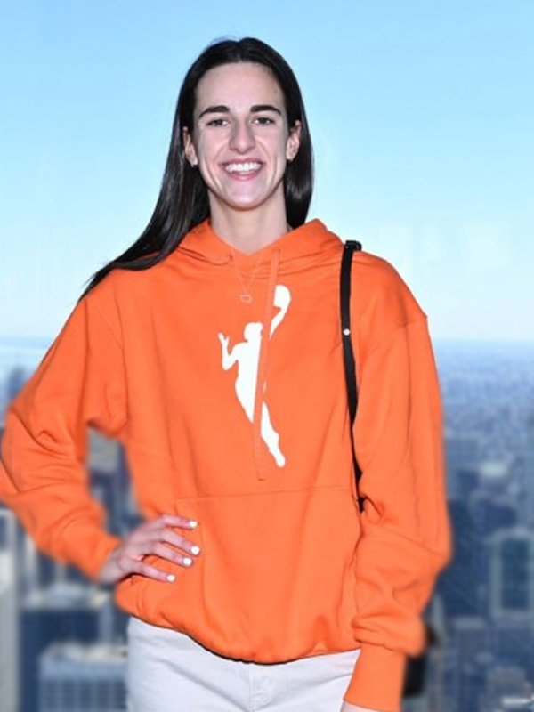 Empire State Building Caitlin Clark Orange Hoodie