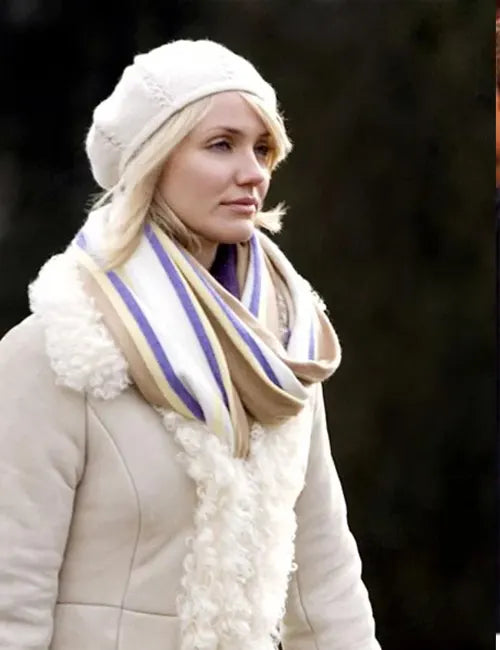 Cameron Diaz’s White Fur Coat