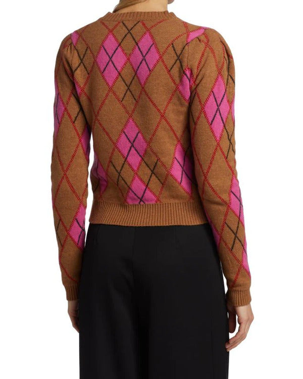 Disclaimer 2024 Cate Blanchett Brown Argyle Sweater