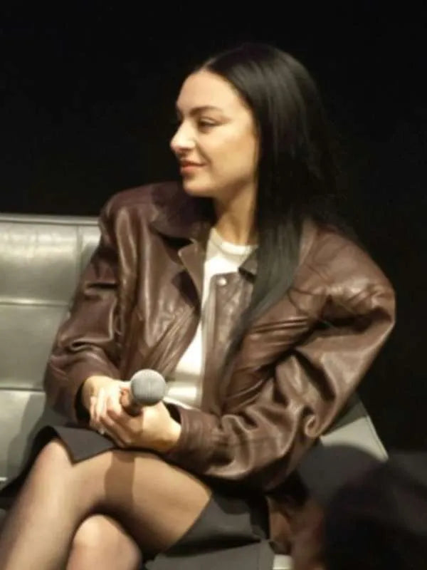 Charli XCX I Saw the TV Glow 2024 Premiere Leather Jacket