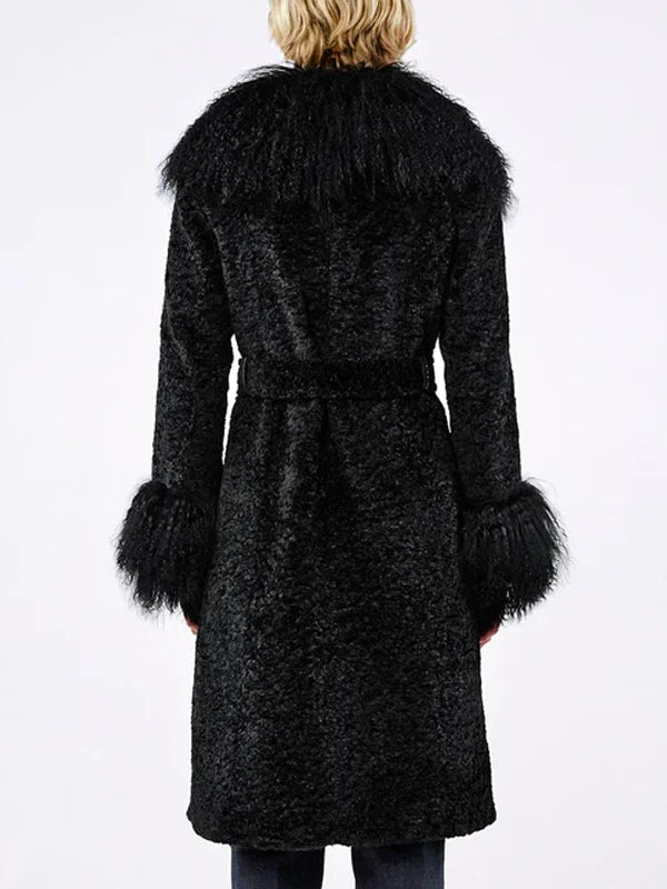 Charlotte Simone Taylor Swift Black Faux Fur Coat