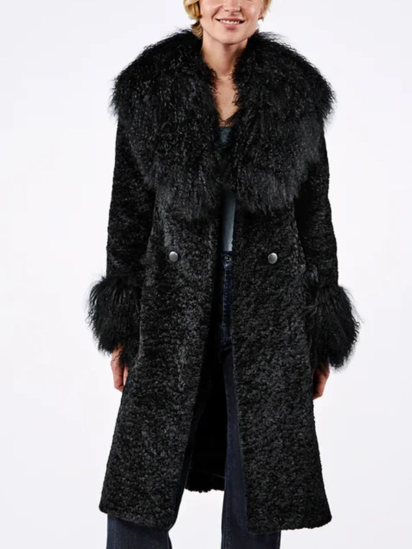 Charlotte Simone Taylor Swift Black Faux Fur Coat