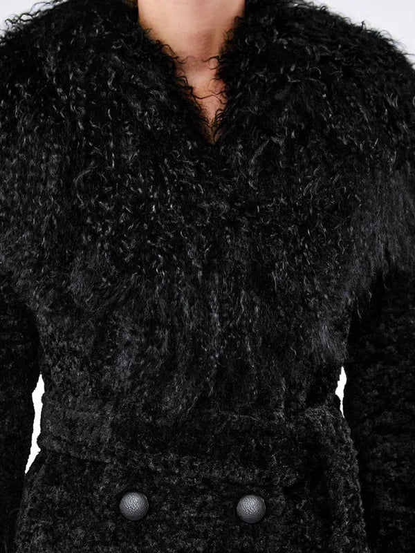 Charlotte Simone Taylor Swift Black Faux Fur Coat