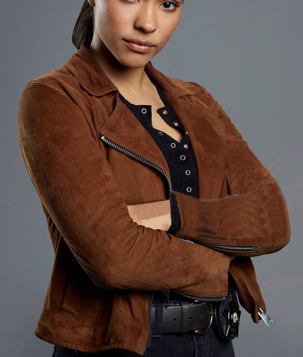 Vanessa Rojas Chicago PD S07 Suede Jacket