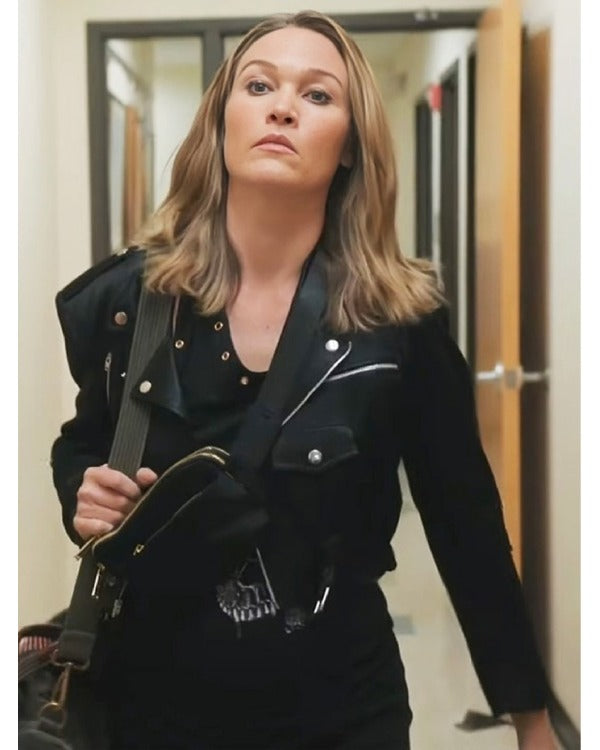 Chosen Family 2024 Julia Stiles Black Bikers Jacket