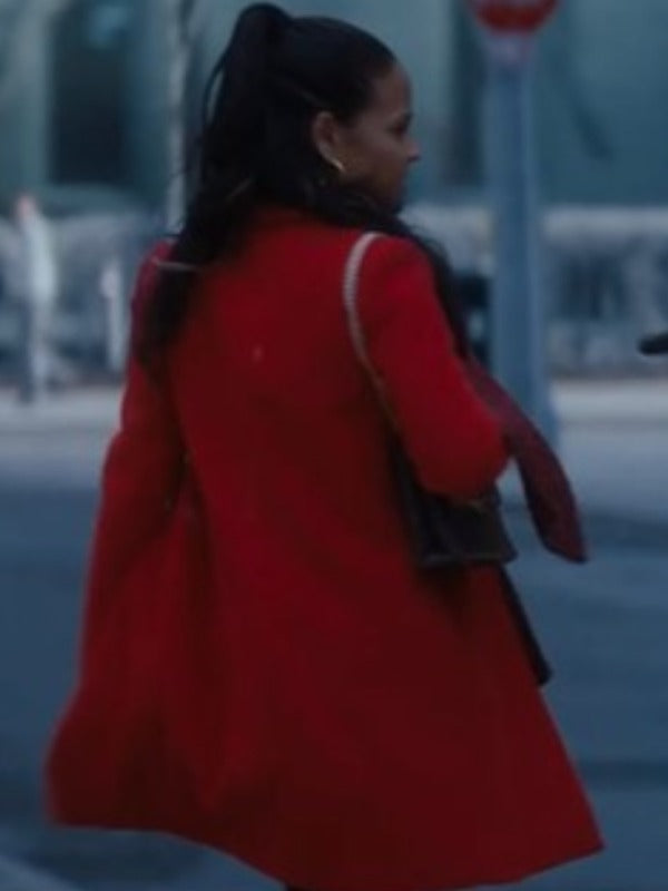 Meet Me Next Christmas Christina Milian Red Coat