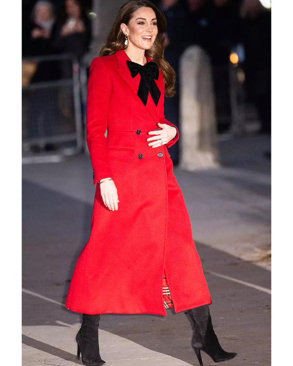 Christmas Carol Service 2024 Kate Middleton Red Coat