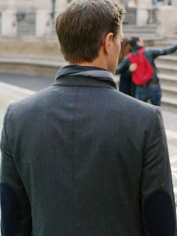 Sam Page Christmas in Rome Grey Blazer