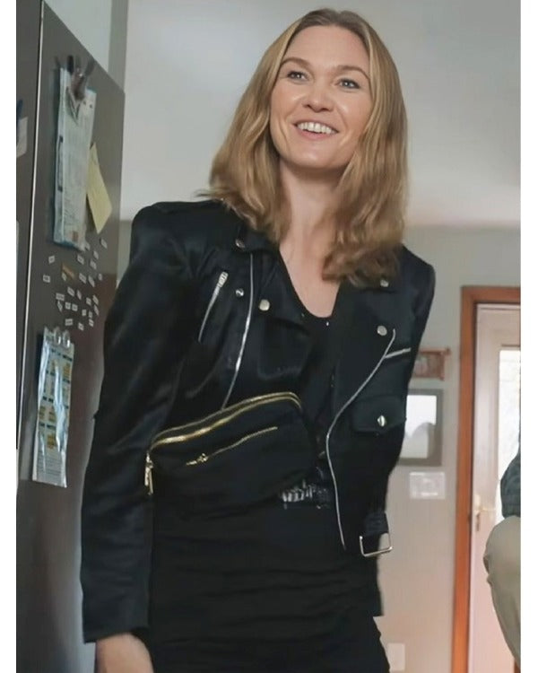 Chosen Family 2024 Julia Stiles Black Bikers Jacket