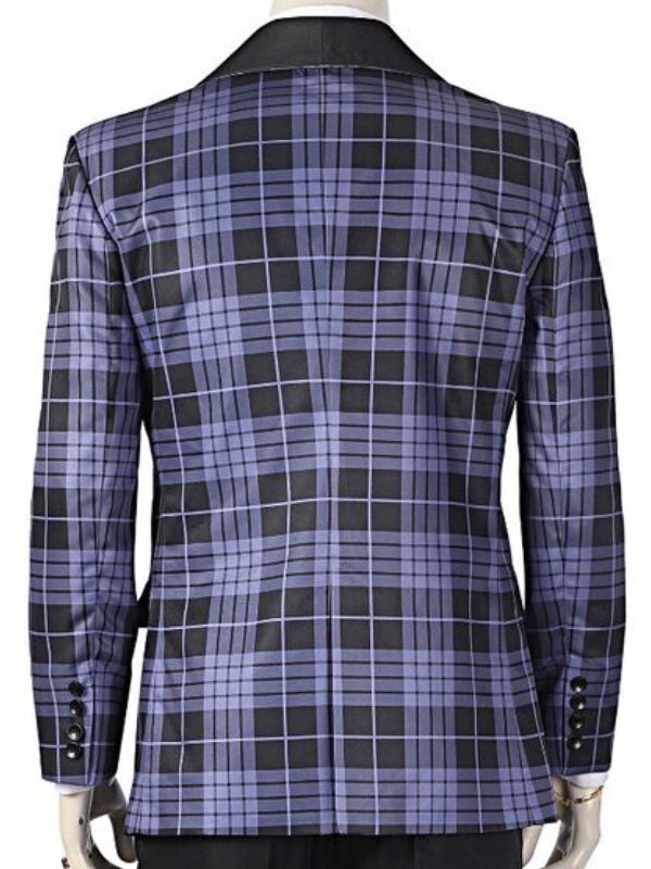 Batman 2022 Colin Farrell Plaid Print Tuxedo