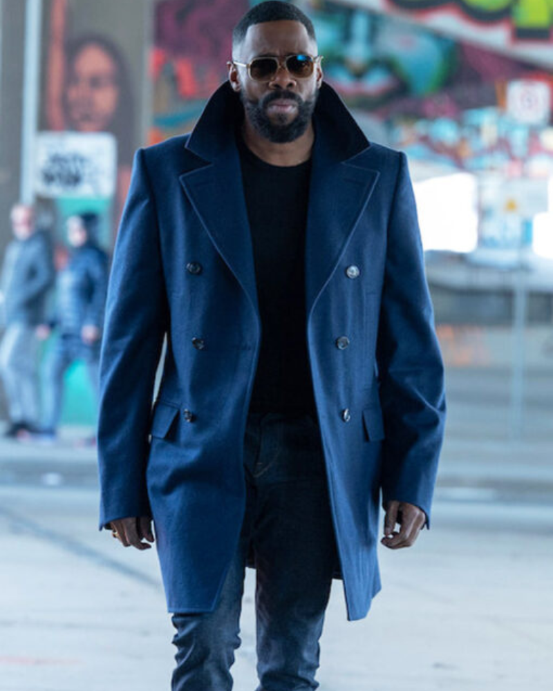 Muncie Daniels The Madness S01 Blue Wool Coat