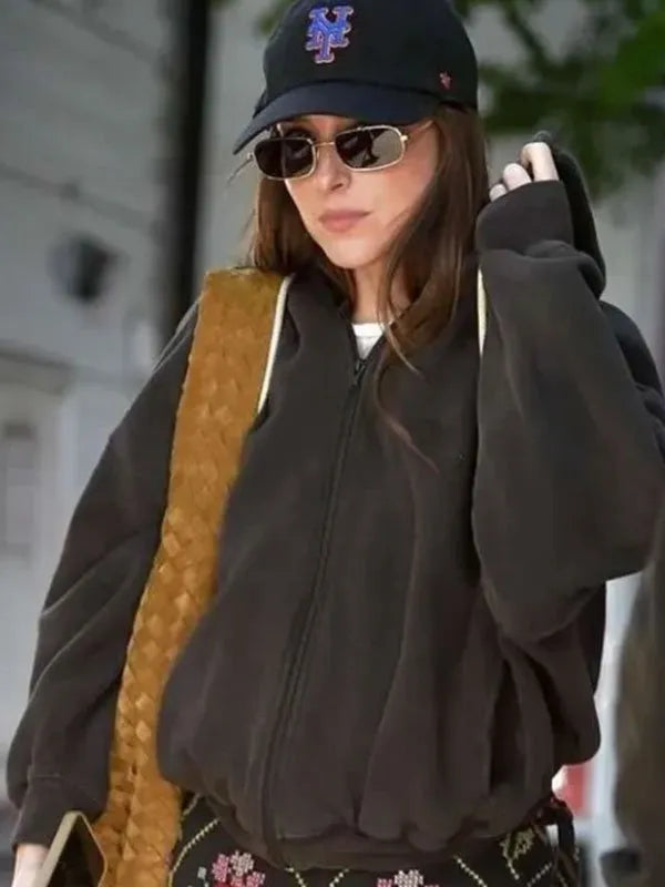 Materialists 2024 Dakota Johnson Black Hoodie